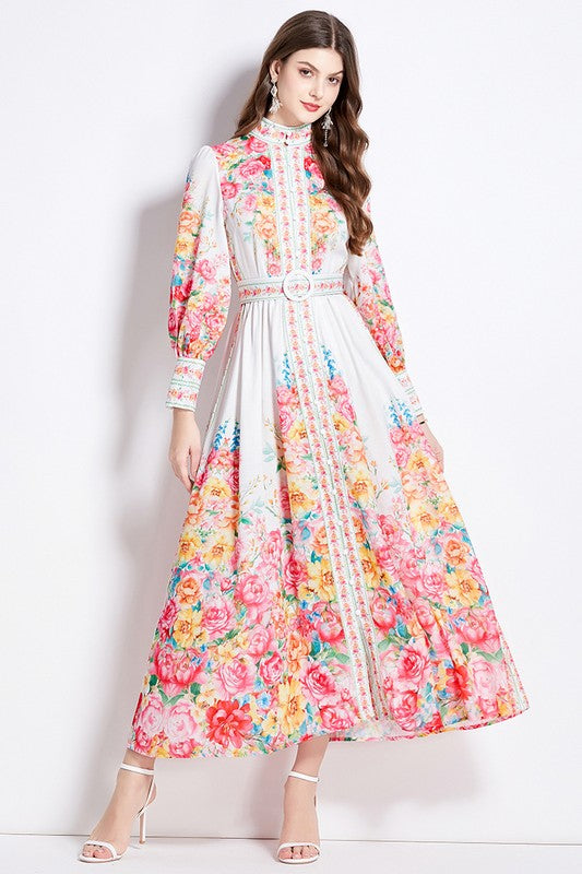 Graceful Bloom Maxi Dress